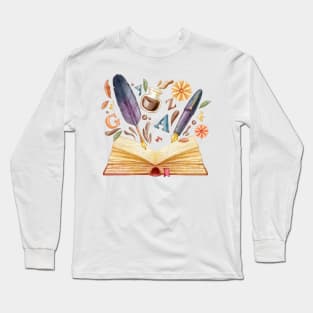 Literature Concept Hand Drawn Long Sleeve T-Shirt